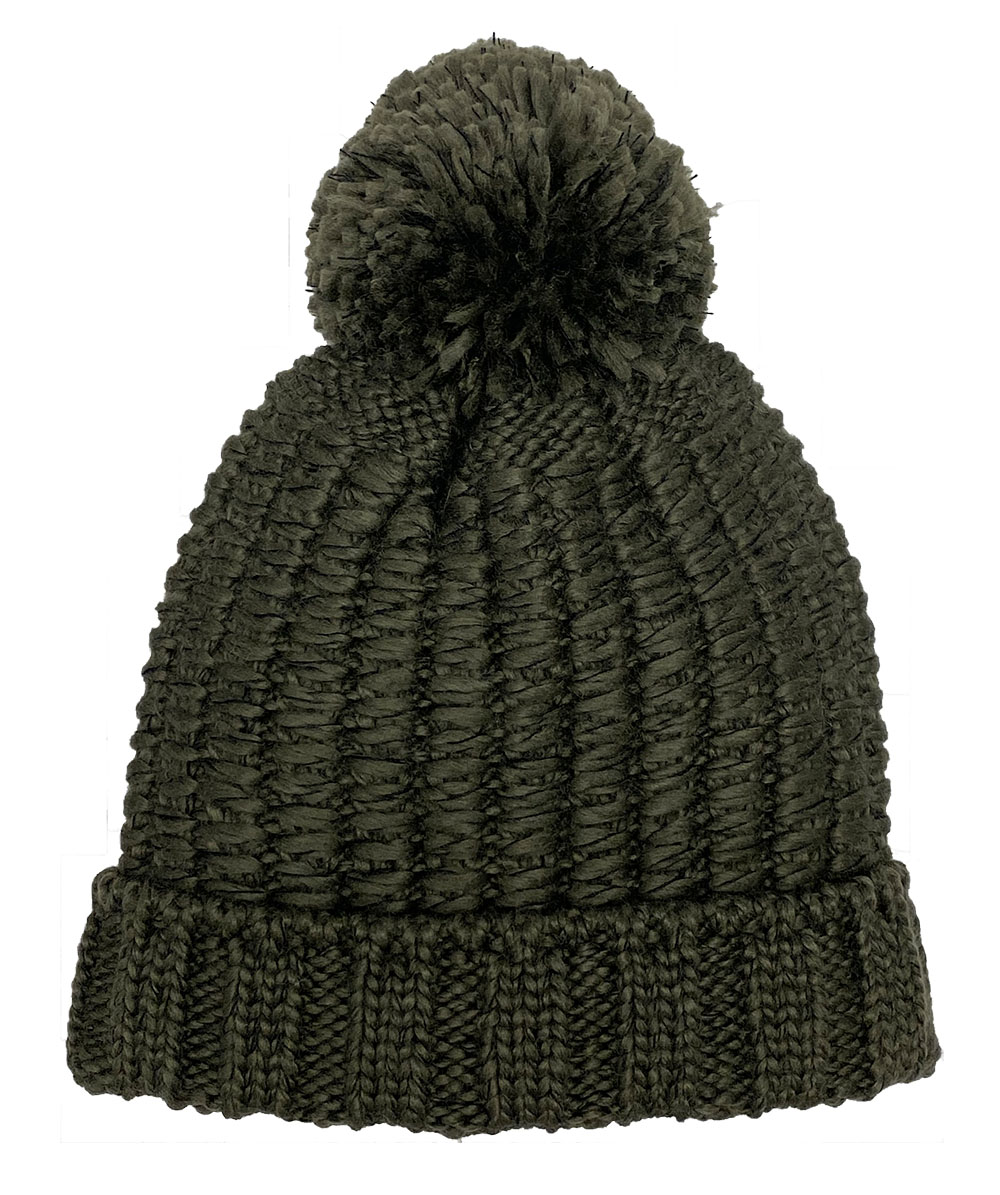 Flurries Textured Purl Knit Acrylic Cuff Cap - Ladies Winter Clearance